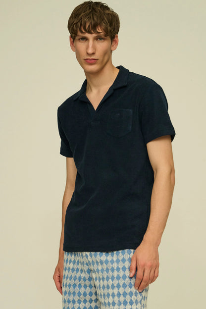 OAS Navy Polo Terry Shirt