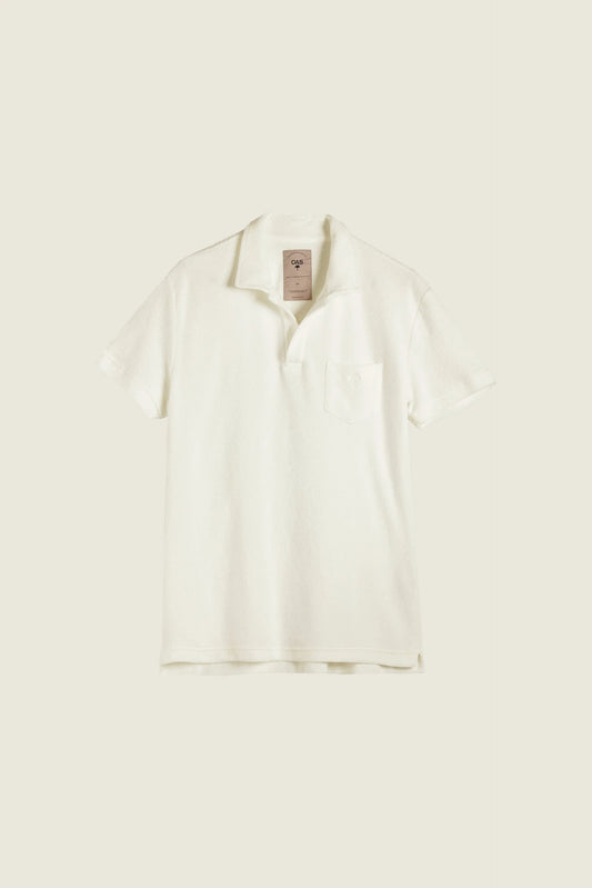 OAS Terry Polo Shirt in White