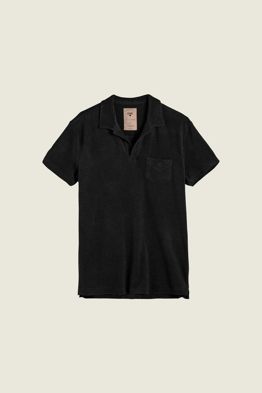 OAS Black Polo Terry Shirt