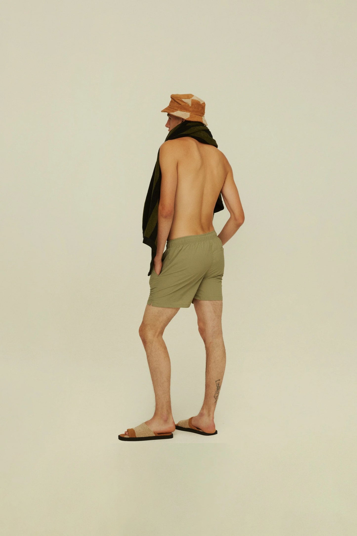 OAS Green Nylon Swim Shorts