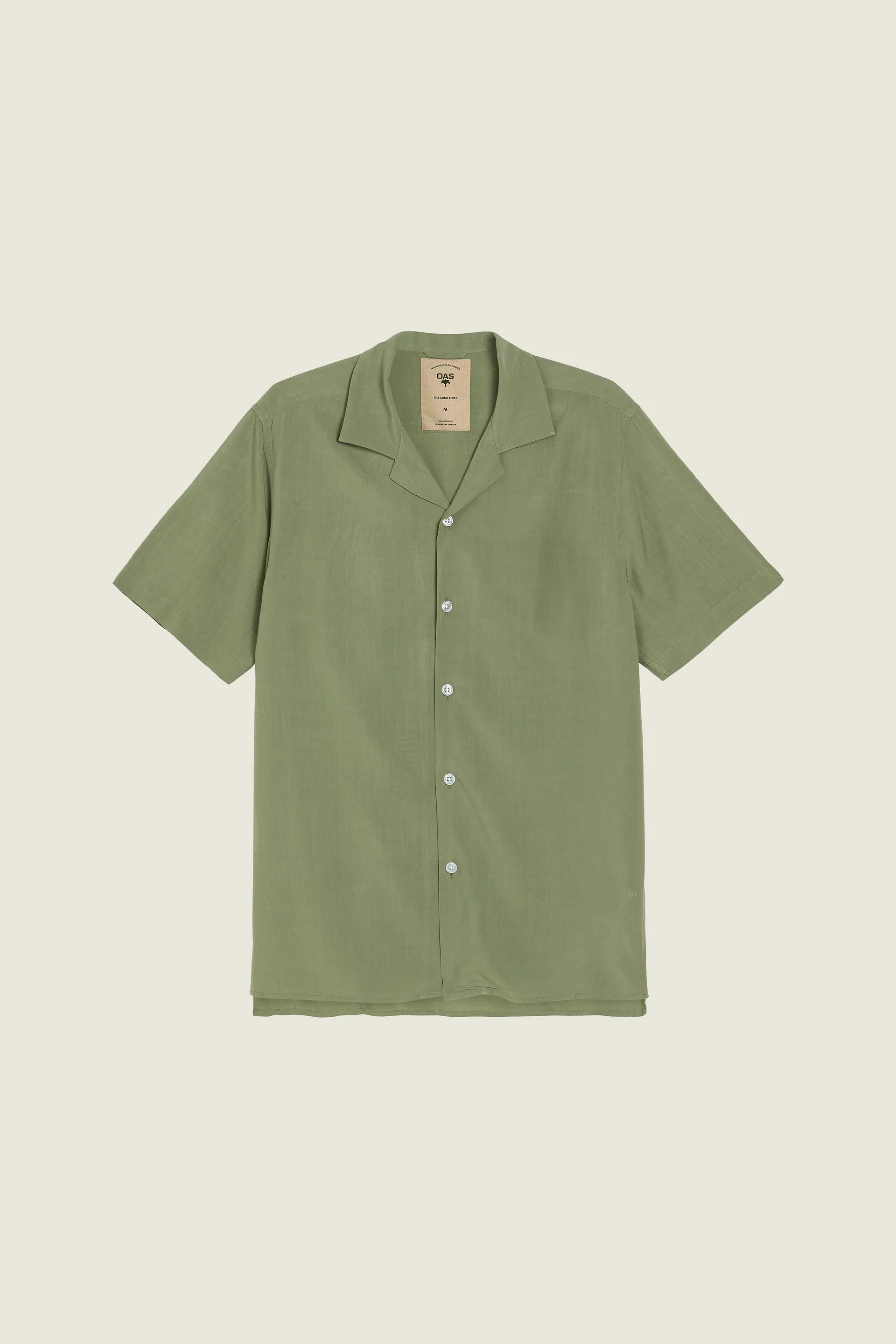 OAS Green Plain Viscose Shirt