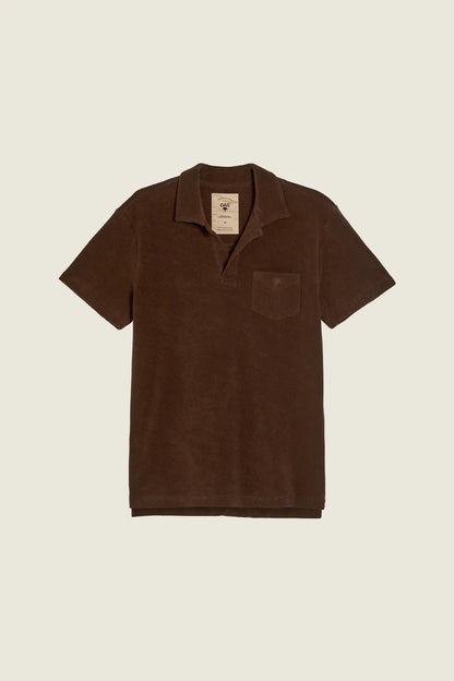 OAS Brown Polo Terry Shirt