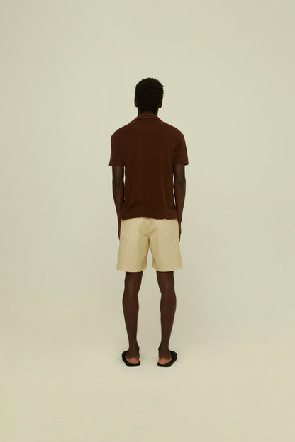 OAS Brown Polo Terry Shirt