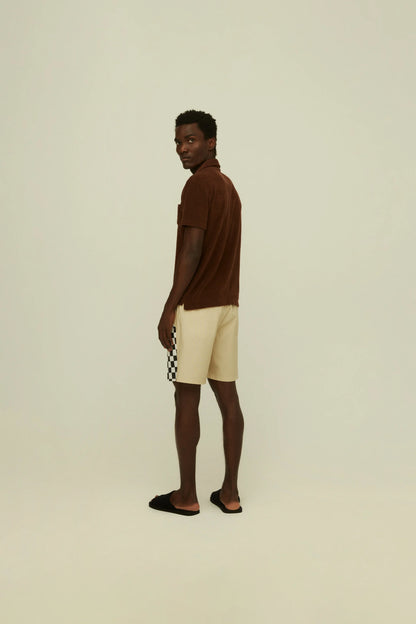 OAS Brown Polo Terry Shirt