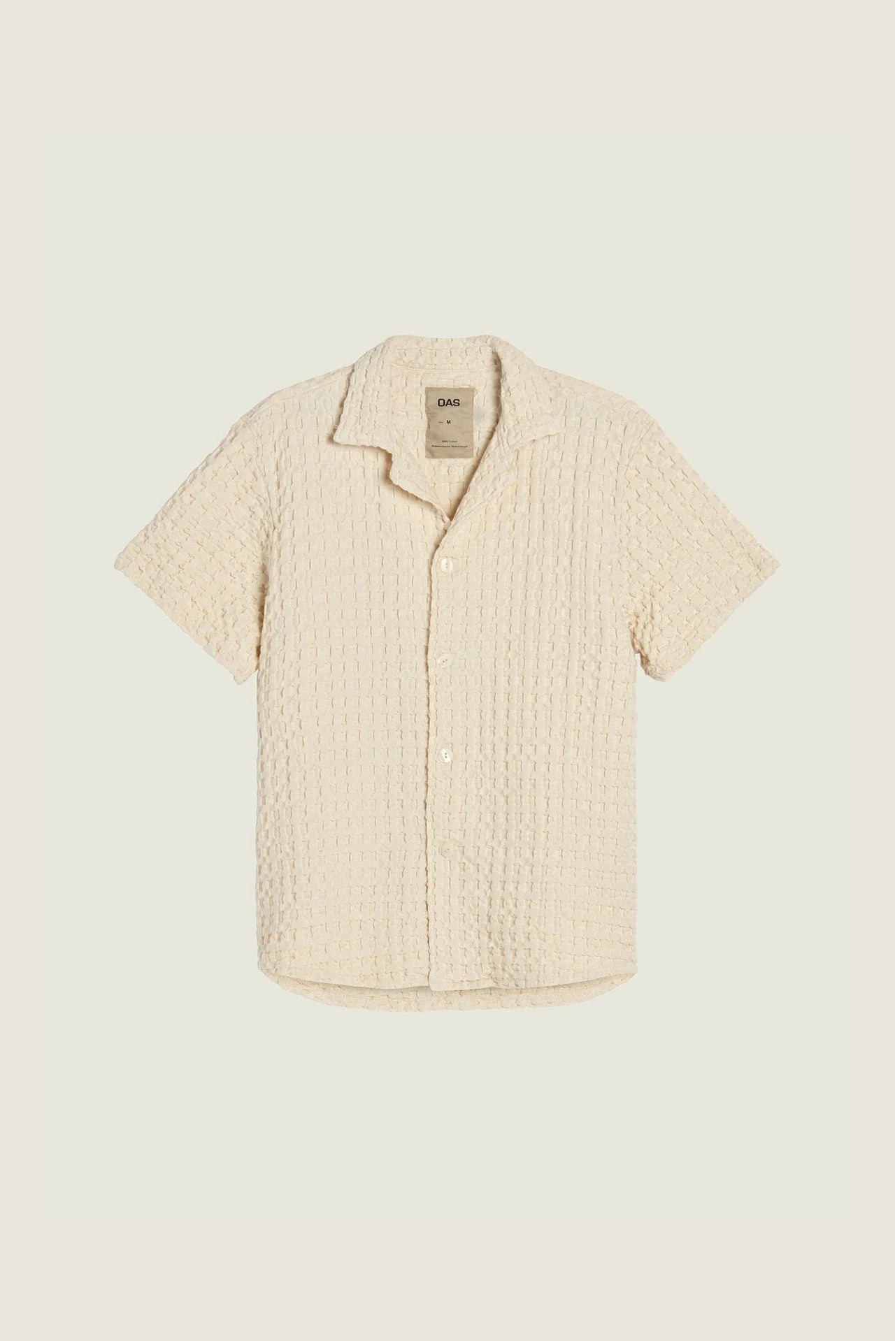 OAS Ecru Cuba Waffle Shirt