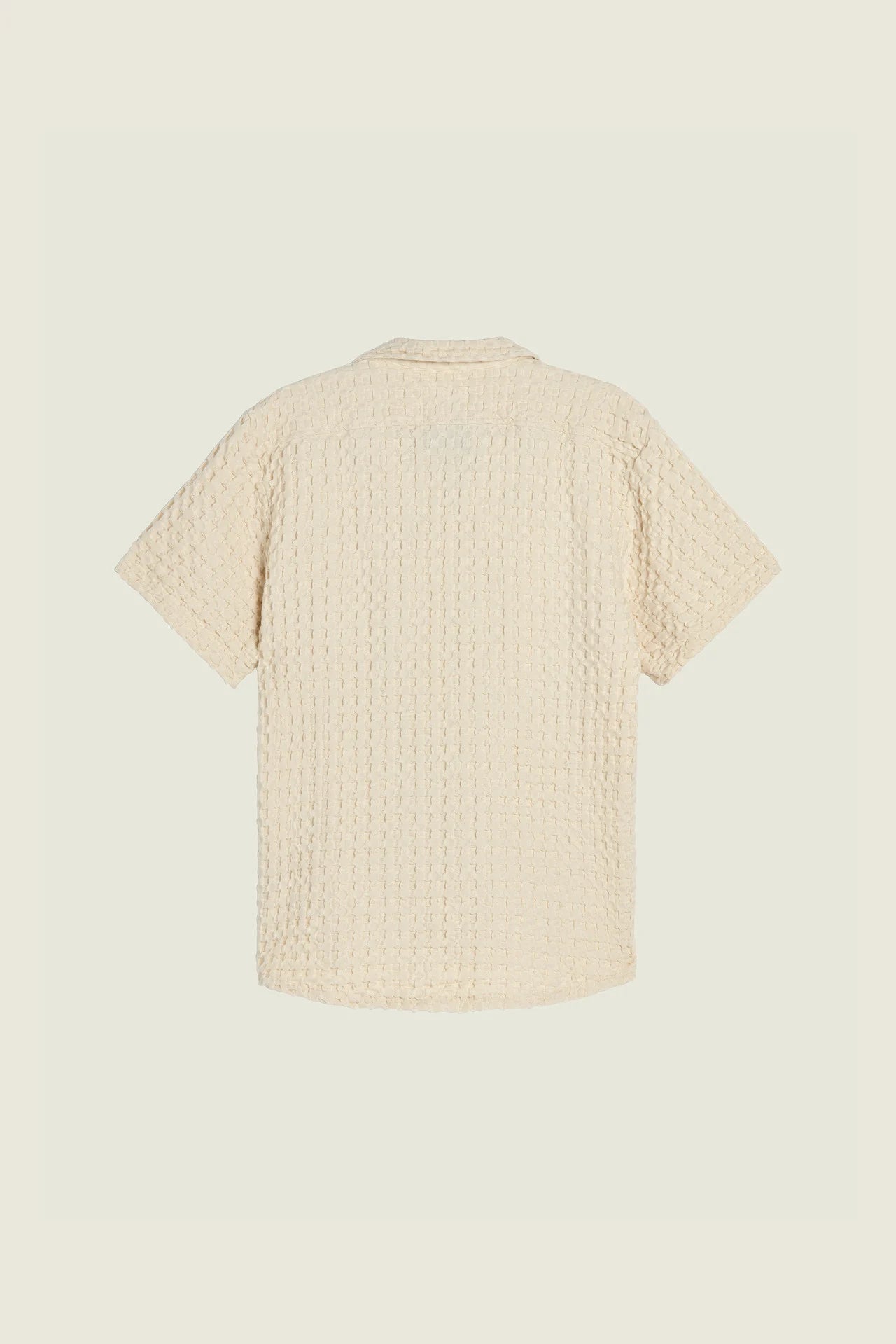 OAS Ecru Cuba Waffle Shirt