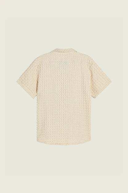 OAS Ecru Cuba Waffle Shirt