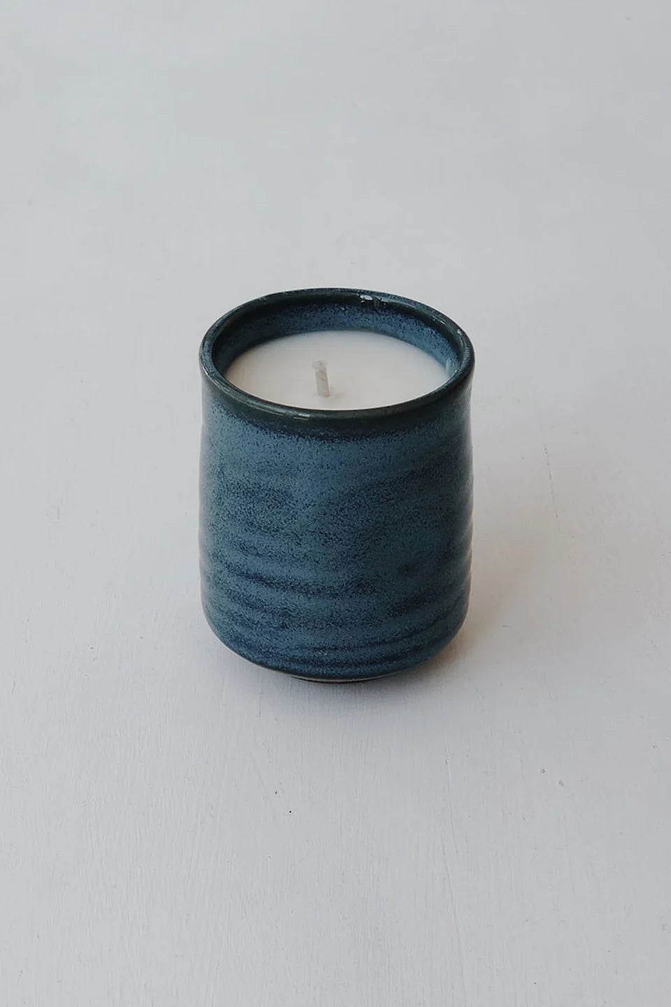 Kadoma Japanese Ceramic Candle Blue