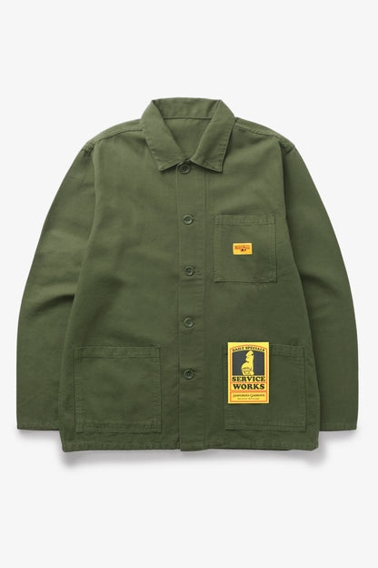 Service Works Canvas Coverall Jacket in Olive