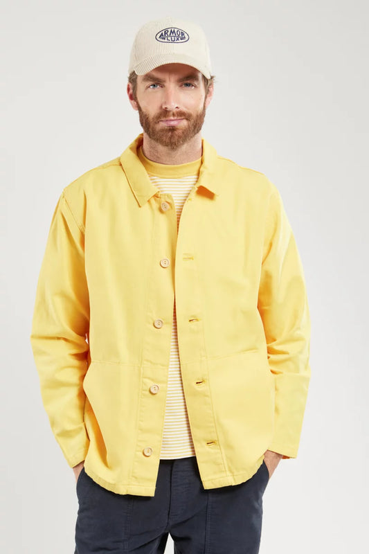 Armor Lux Cotton Fisherman Jacket in Yellow