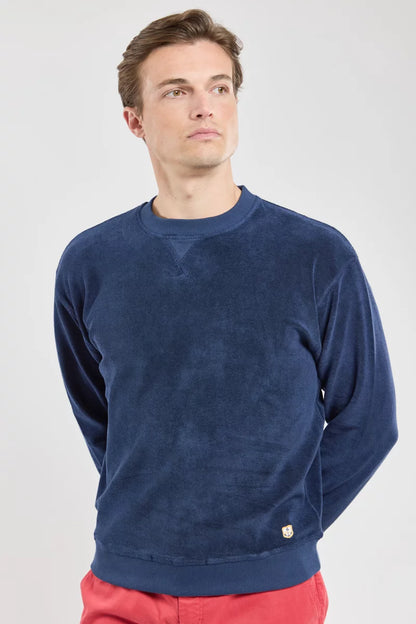 Armor Lux Cotton Boucle Sweatshirt in Navy