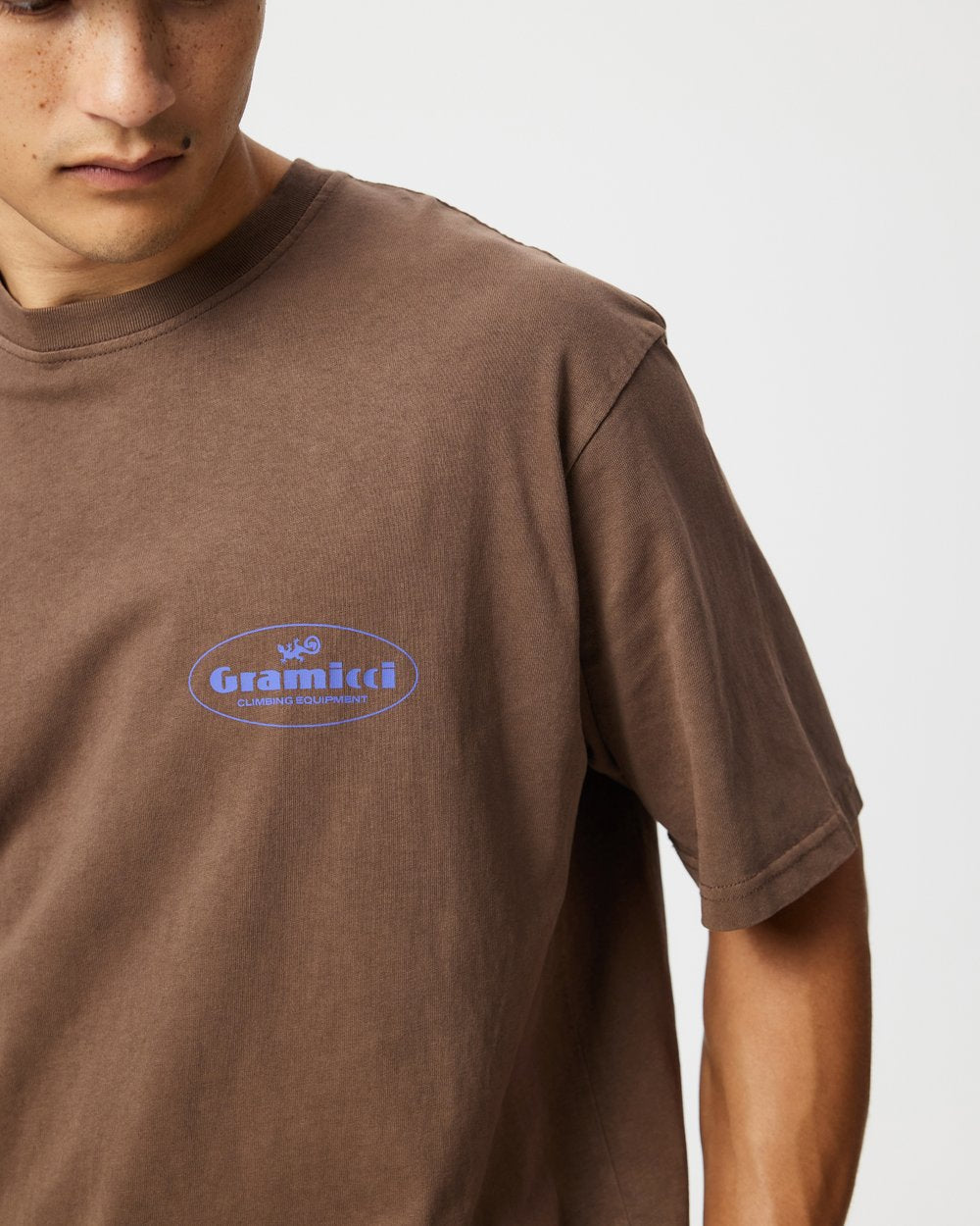 Gramicci Climbing Equipment Tee in Brown Pigment