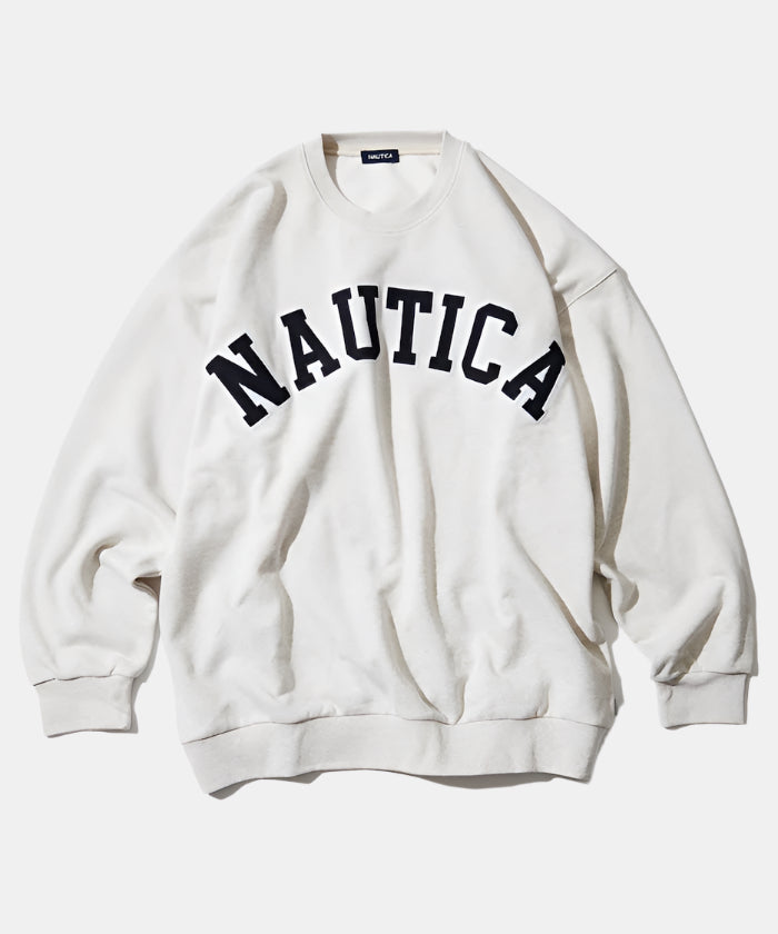 Nautica Japan Arch Logo Crew Sweat Grey