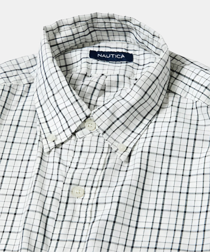 Nautica Japan Twill Tattersall L/S Shirt White