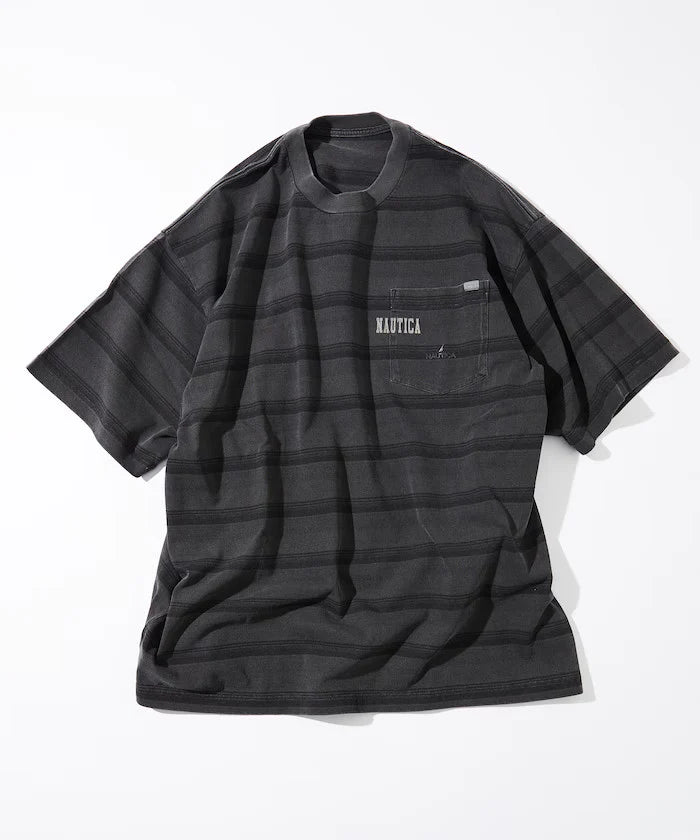 Nautica Japan Pigment Dyed Logo Borders S/S Tee Black