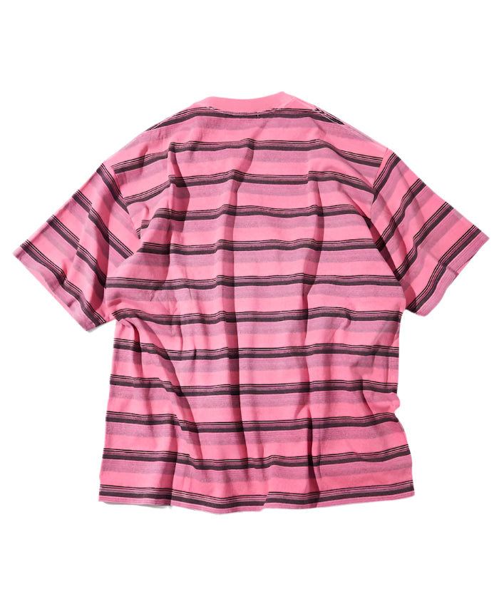 Nautica Japan Pigment Dyed Logo Borders S/S Tee Pink