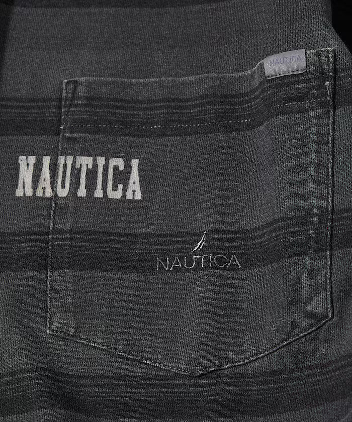 Nautica Japan Pigment Dyed Logo Borders S/S Tee Black
