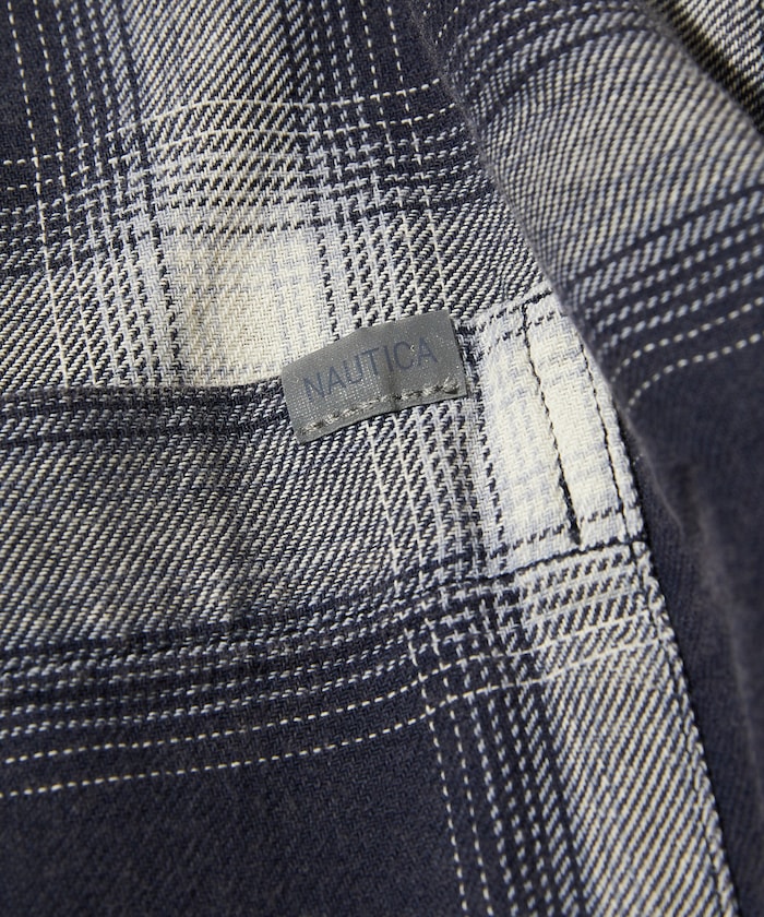 Nautica Japan Ombre Check Shirt S/S Navy