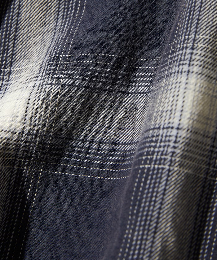 Nautica Japan Ombre Check Shirt S/S Navy