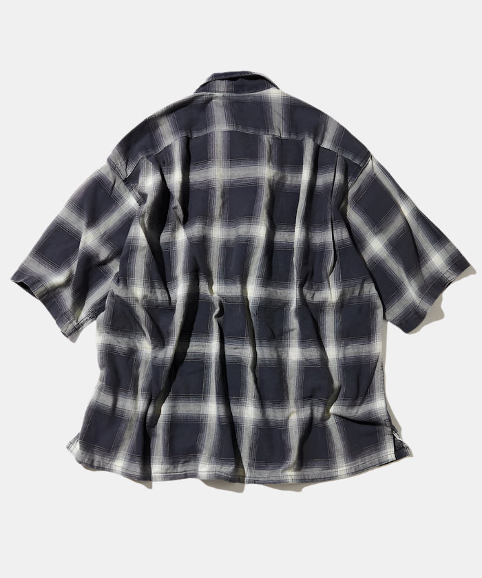 Nautica Japan Ombre Check Shirt S/S Navy