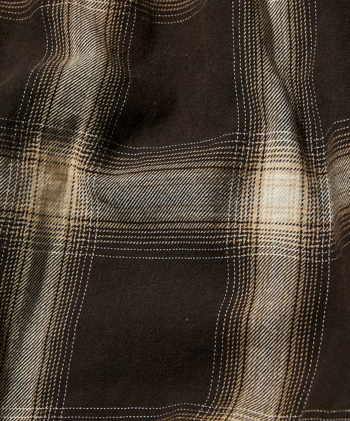 Nautica Japan Ombre Check Shirt S/S Dark Brown