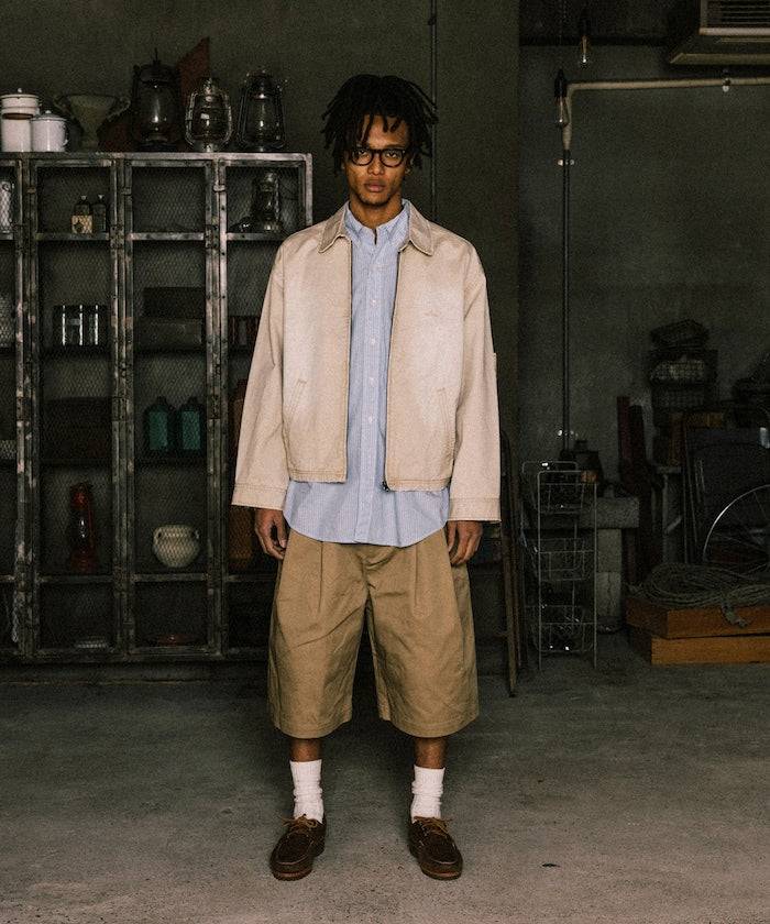 Nautica Japan Crushed Chino Blouson in Off White – The Rake