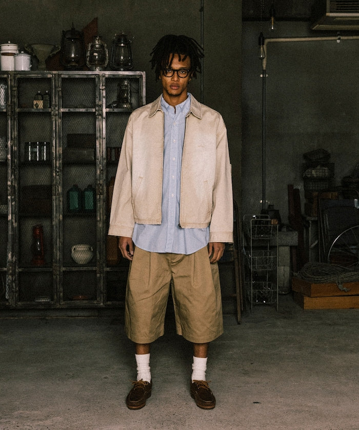 Nautica Japan Crushed Chino Blouson in Off White