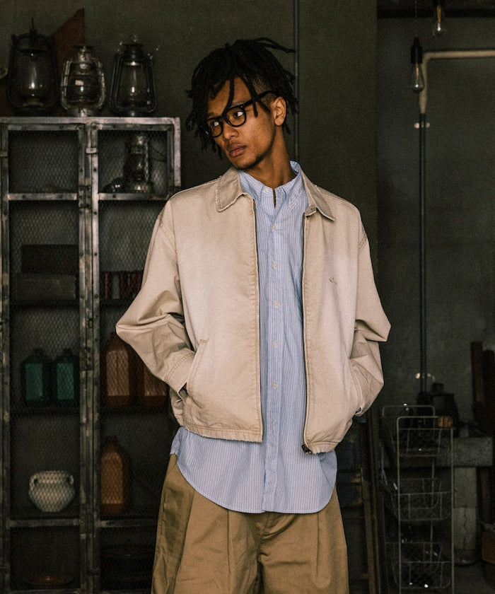 Nautica Japan Crushed Chino Blouson in Off White