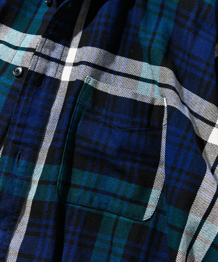 Nautica Japan Washed Big Check Heavy Cotton Flannel Shirt