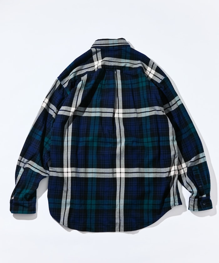 Nautica Japan Washed Big Check Heavy Cotton Flannel Shirt