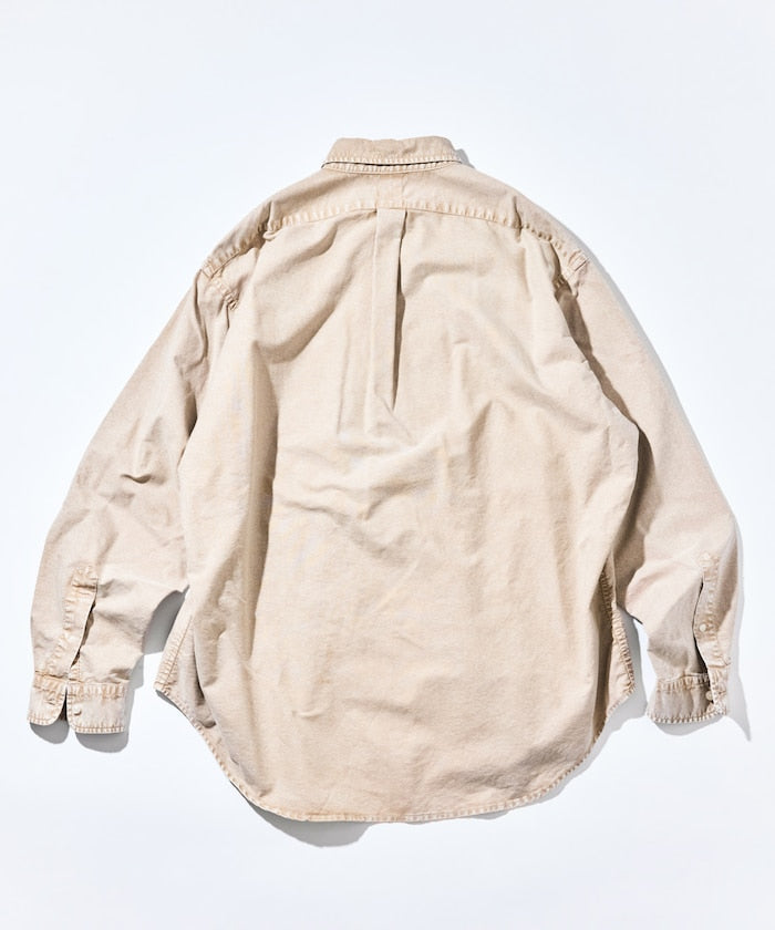 Nautica Japan Garment Dyed Oxford BD Shirt in Beige