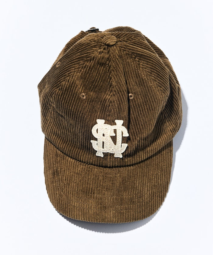 Nautica Japan olive cotton corduroy cap with NSC logo, one size