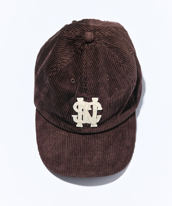 Nautica Japan brown corduroy cap with NSC logo, one size cotton hat