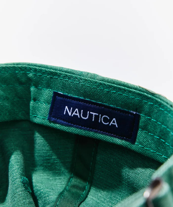 Nautica Japan Sailing Club Faded Logo Cap in Green