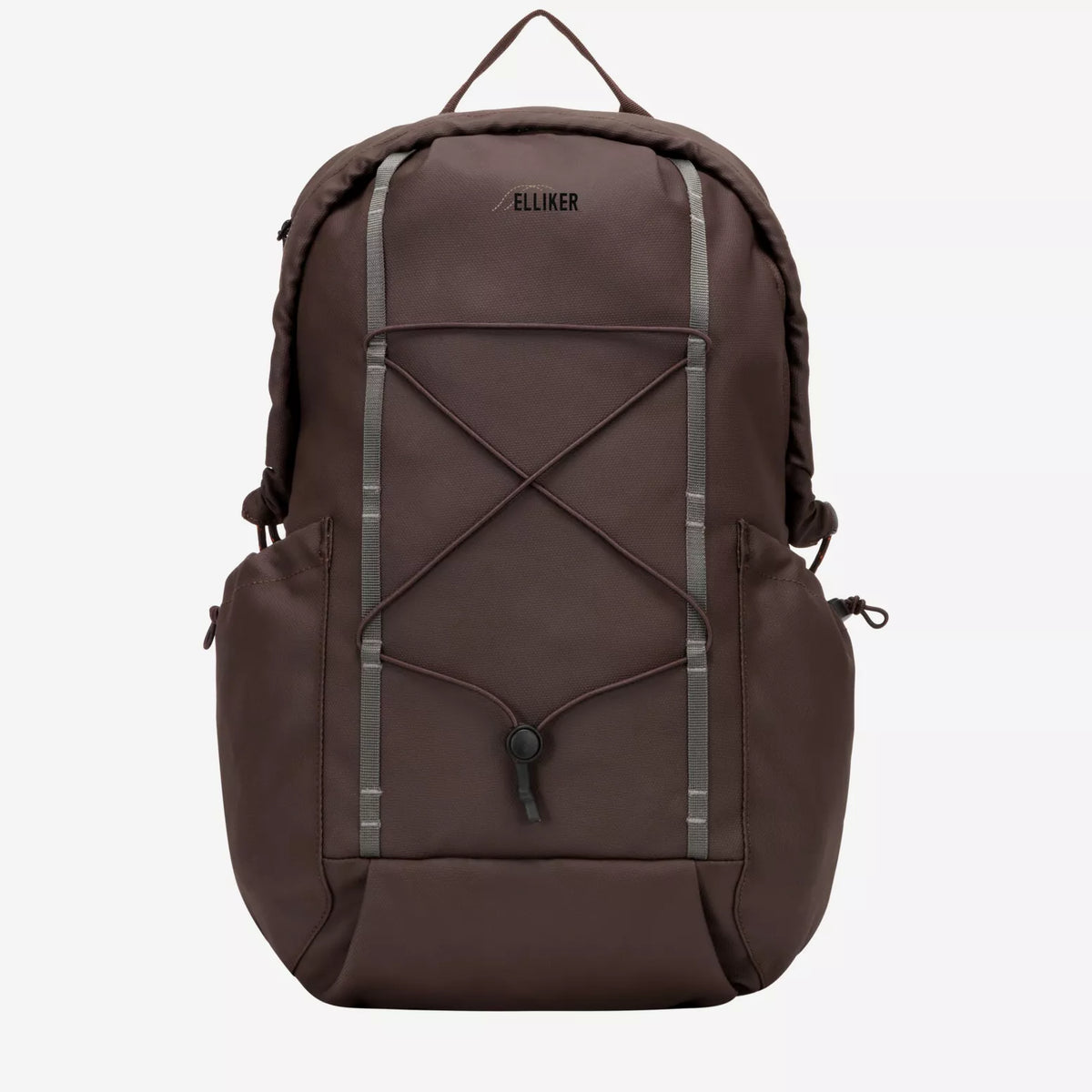 Elliker Kiln Hooded Zip Top Backpack 22L in Dark Brown