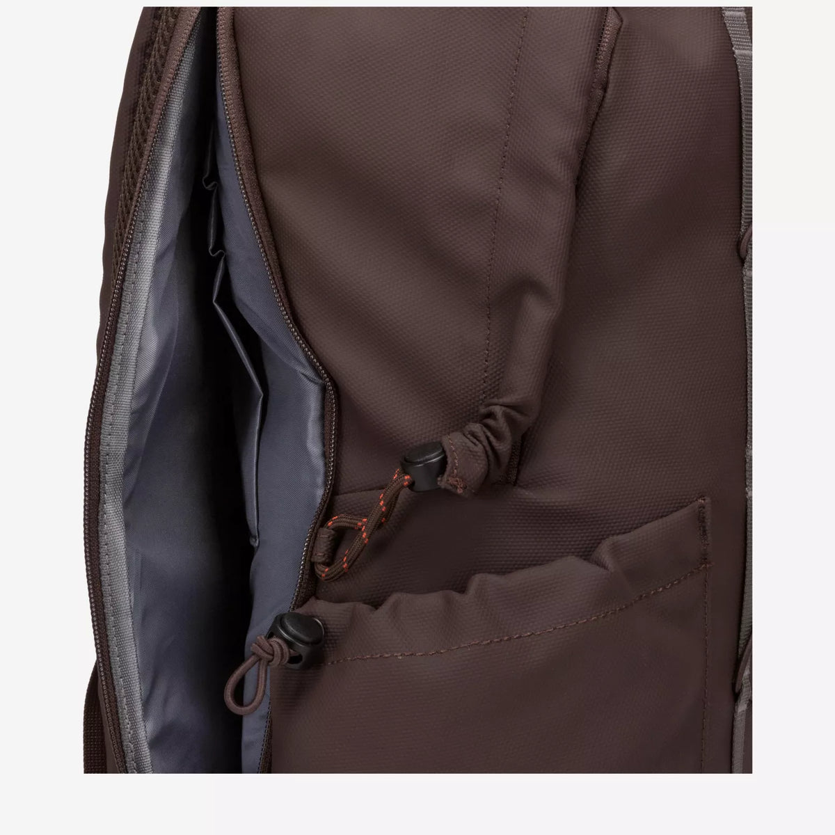 Elliker Kiln Hooded Zip Top Backpack 22L in Dark Brown