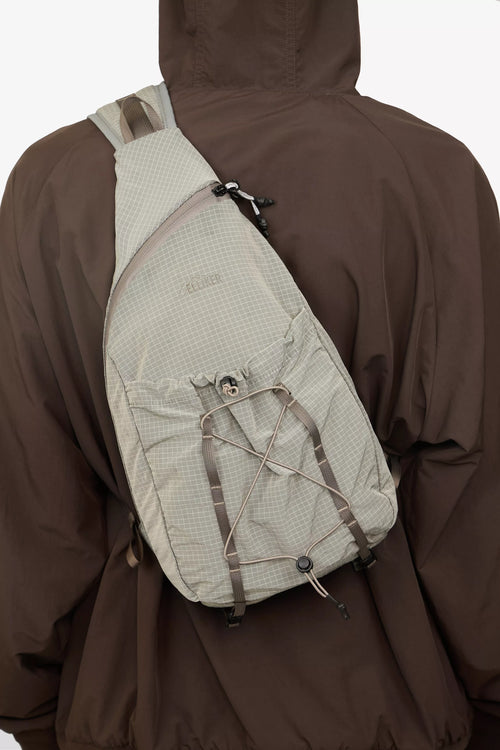 Elliker Mire Ripstop Packable Sling Bag in Stone