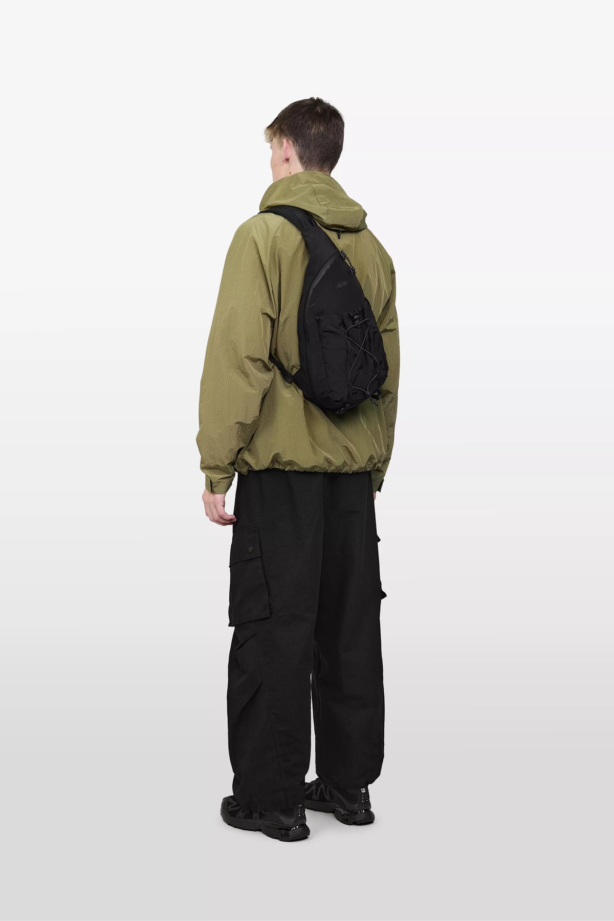 Elliker Mire Ripstop Packable Sling Bag in Black