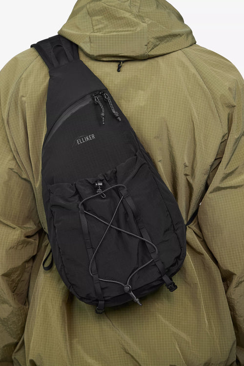 Elliker Mire Ripstop Packable Sling Bag in Black