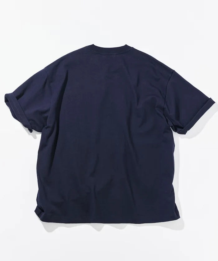Nautica Japan Hidden Logo Pocket Piece Dyed Tee in Navy