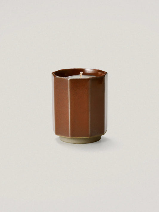 Brown Onji Handmade Japanese Ceramic Candle