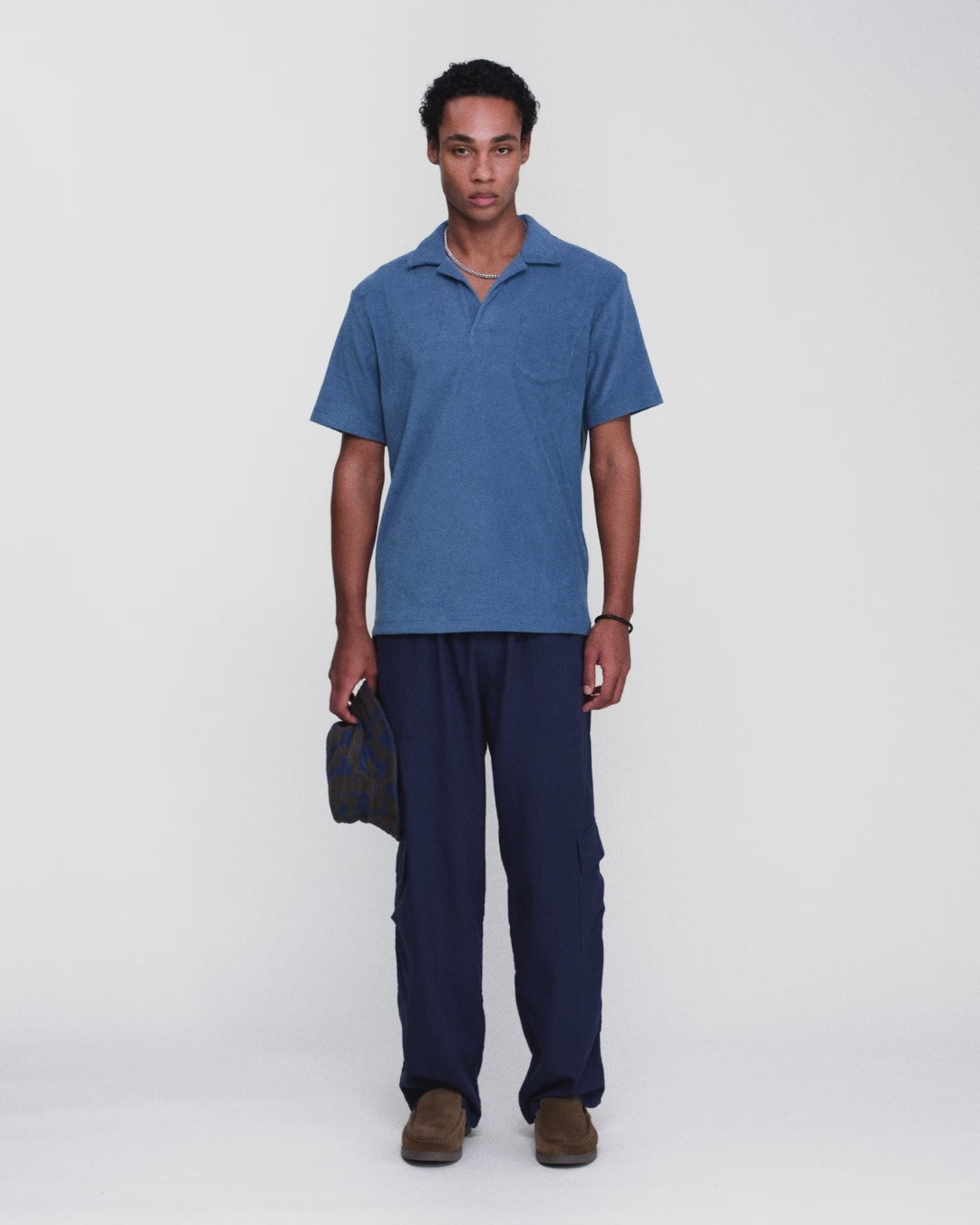 OAS Terry Polo Shirt in Coronet Blue