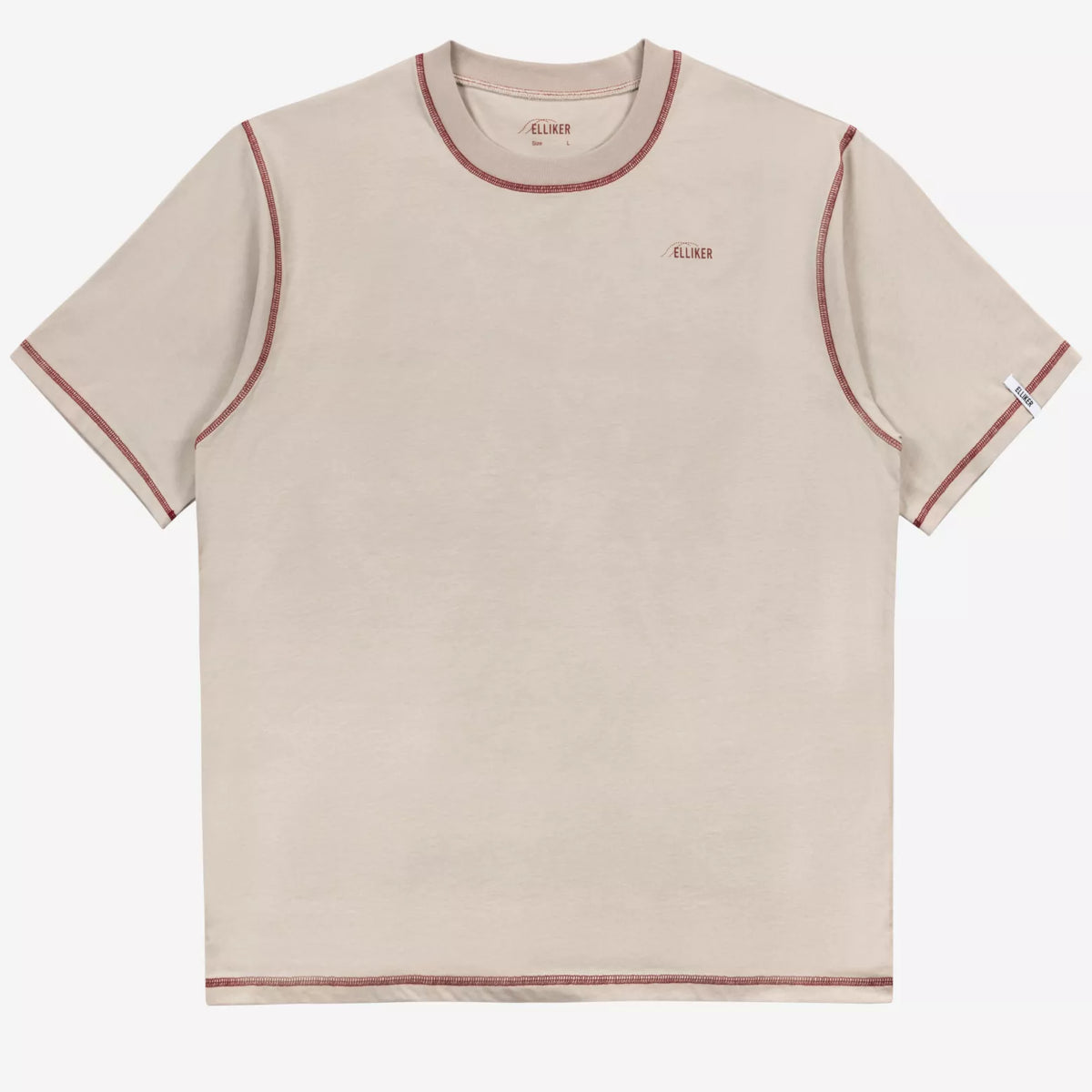 Elliker Rill Bark Beetle Print T-Shirt in Ash Grey, image 4