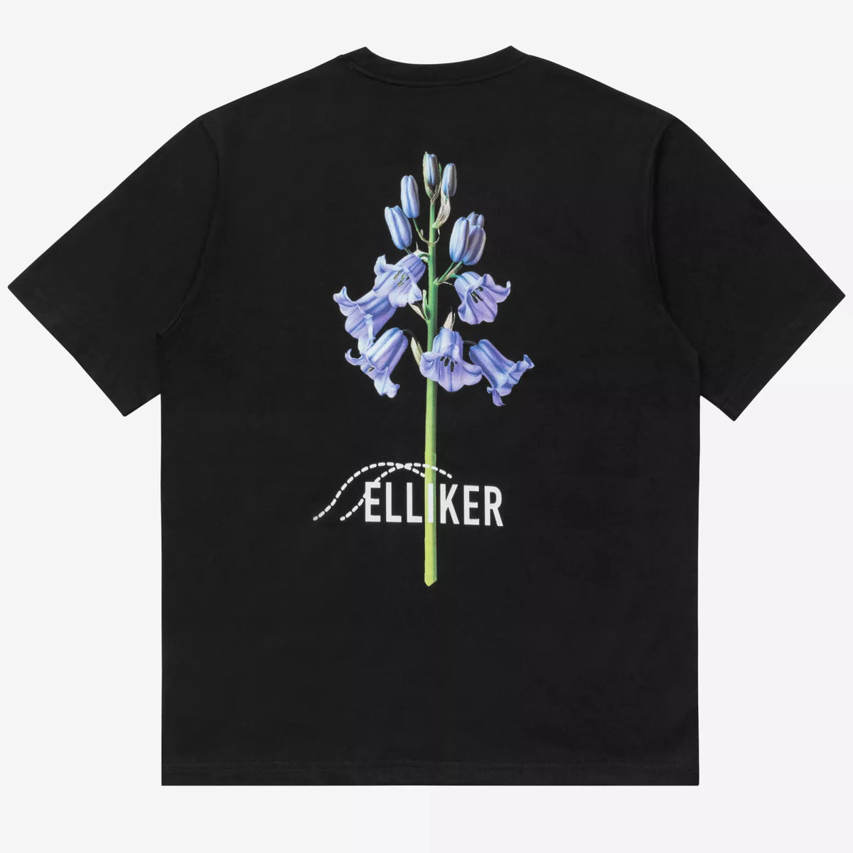 Elliker Rill Bluebell Print T-Shirt in Black, image 3