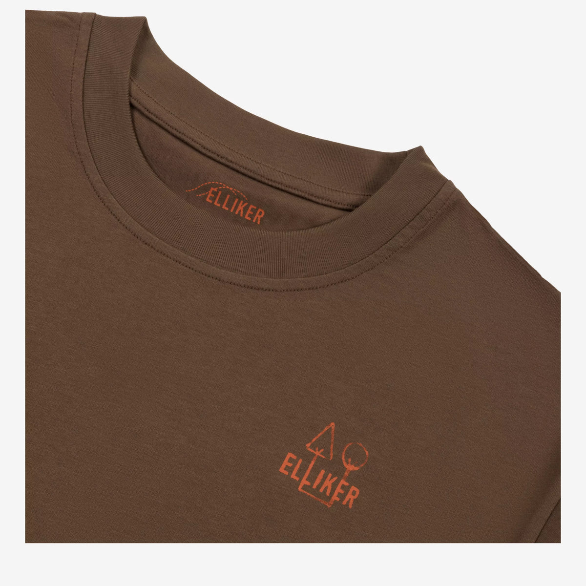 Elliker Rill Campfire Print T-Shirt in Dark Brown, image 3