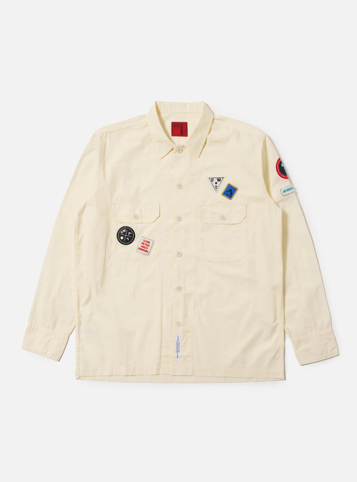 Universal Works x Topologie Broadcloth Utility Shirt in Ecru