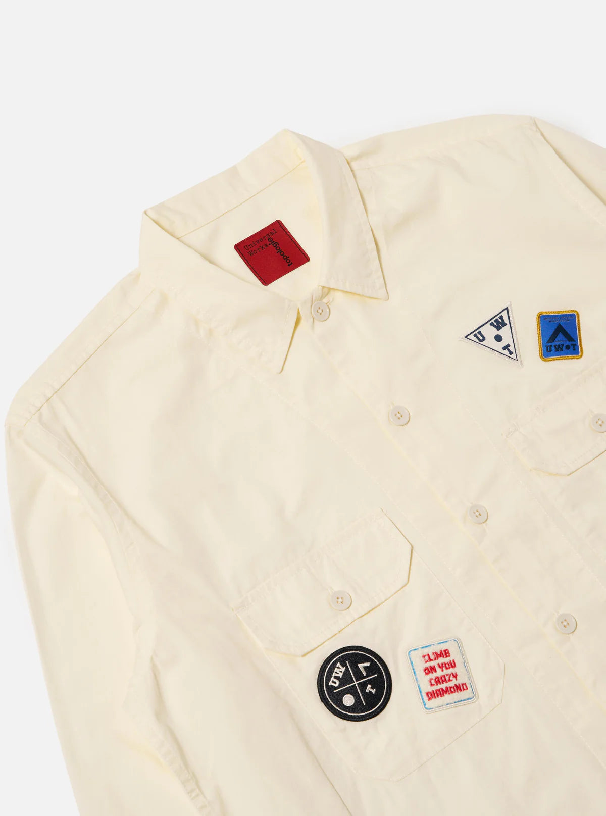 Universal Works x Topologie Broadcloth Utility Shirt in Ecru
