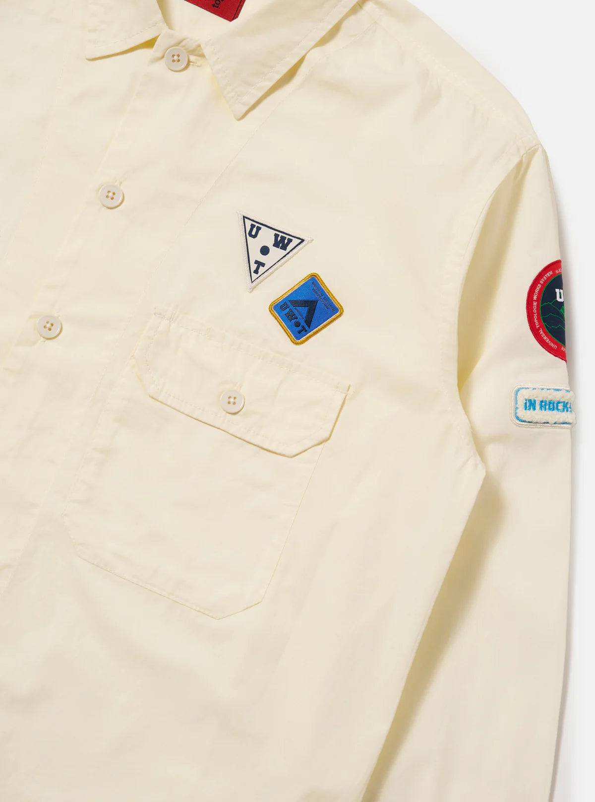 Universal Works x Topologie Broadcloth Utility Shirt in Ecru