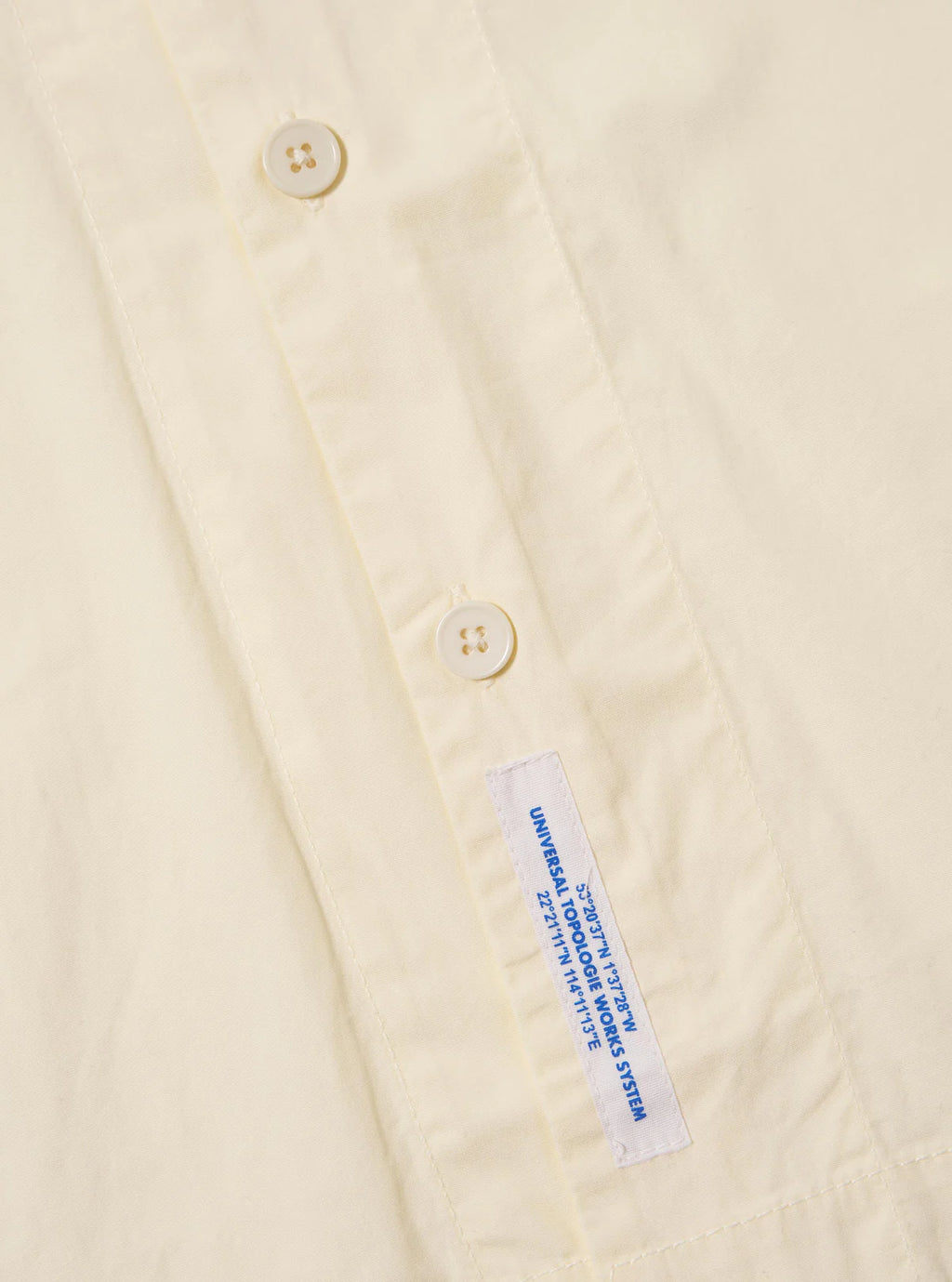 Universal Works x Topologie Broadcloth Utility Shirt in Ecru