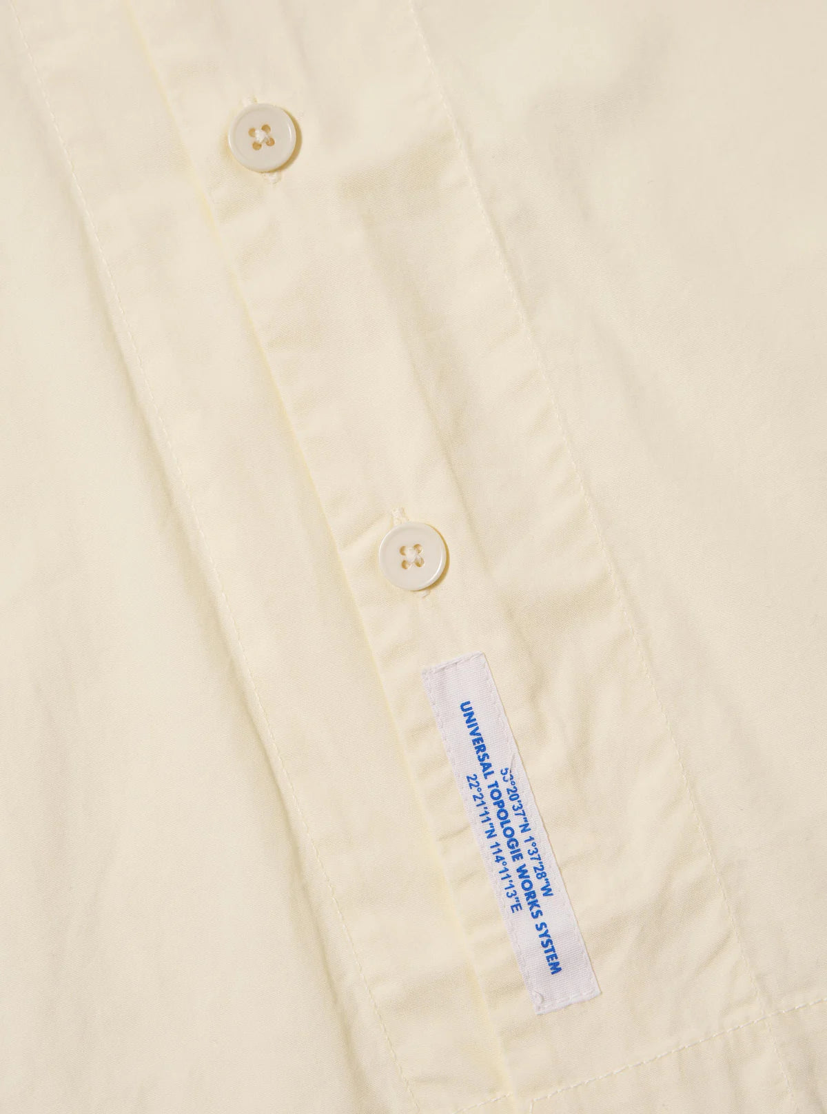 Universal Works x Topologie Broadcloth Utility Shirt in Ecru